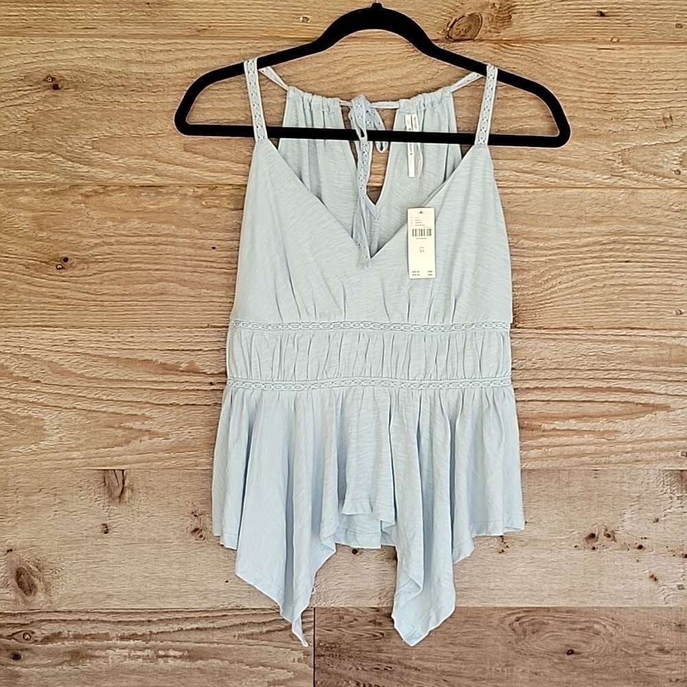 Anthropologie Size XSmall Light Blue Halter Tank NWT